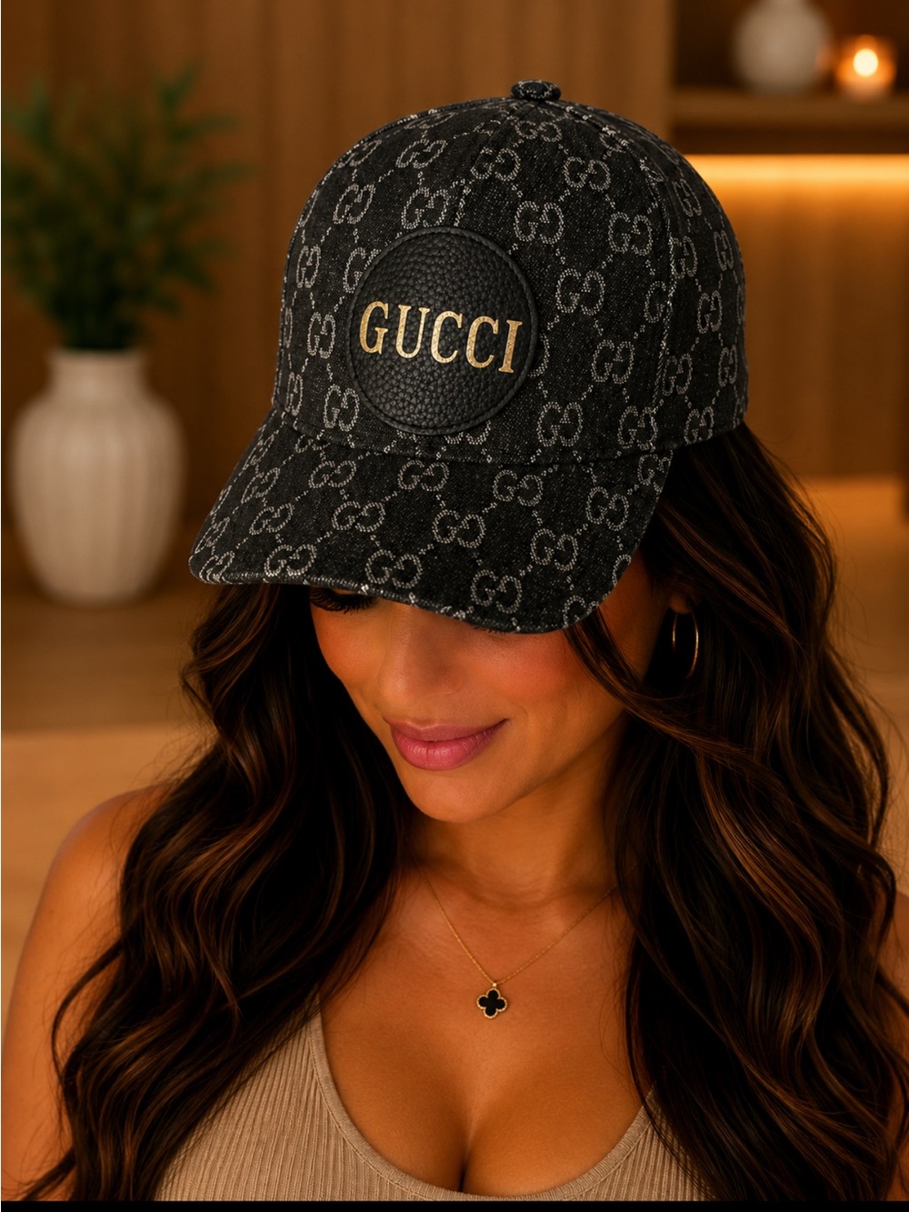 Monogram Logo Patch Baseball Cap
